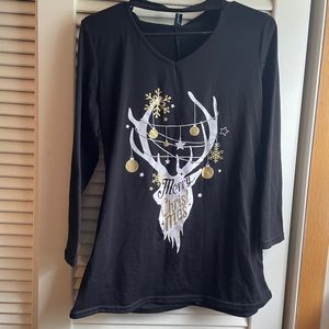 Christmas shirt black cut out